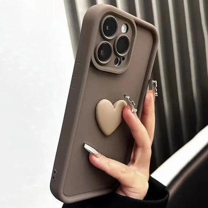 3D Love Heart Silicone iPhone Case