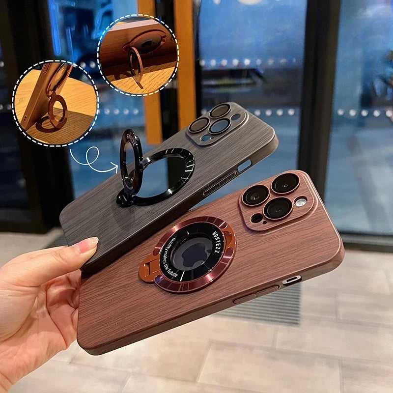 Luxury Wood iPhone With Stand