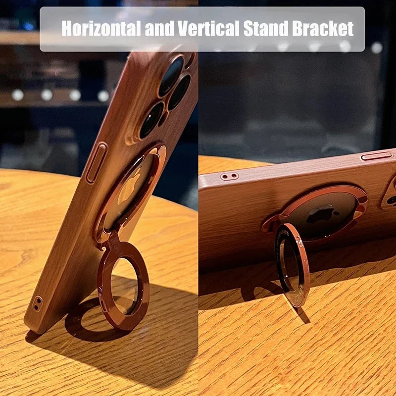Luxury Wood iPhone With Stand